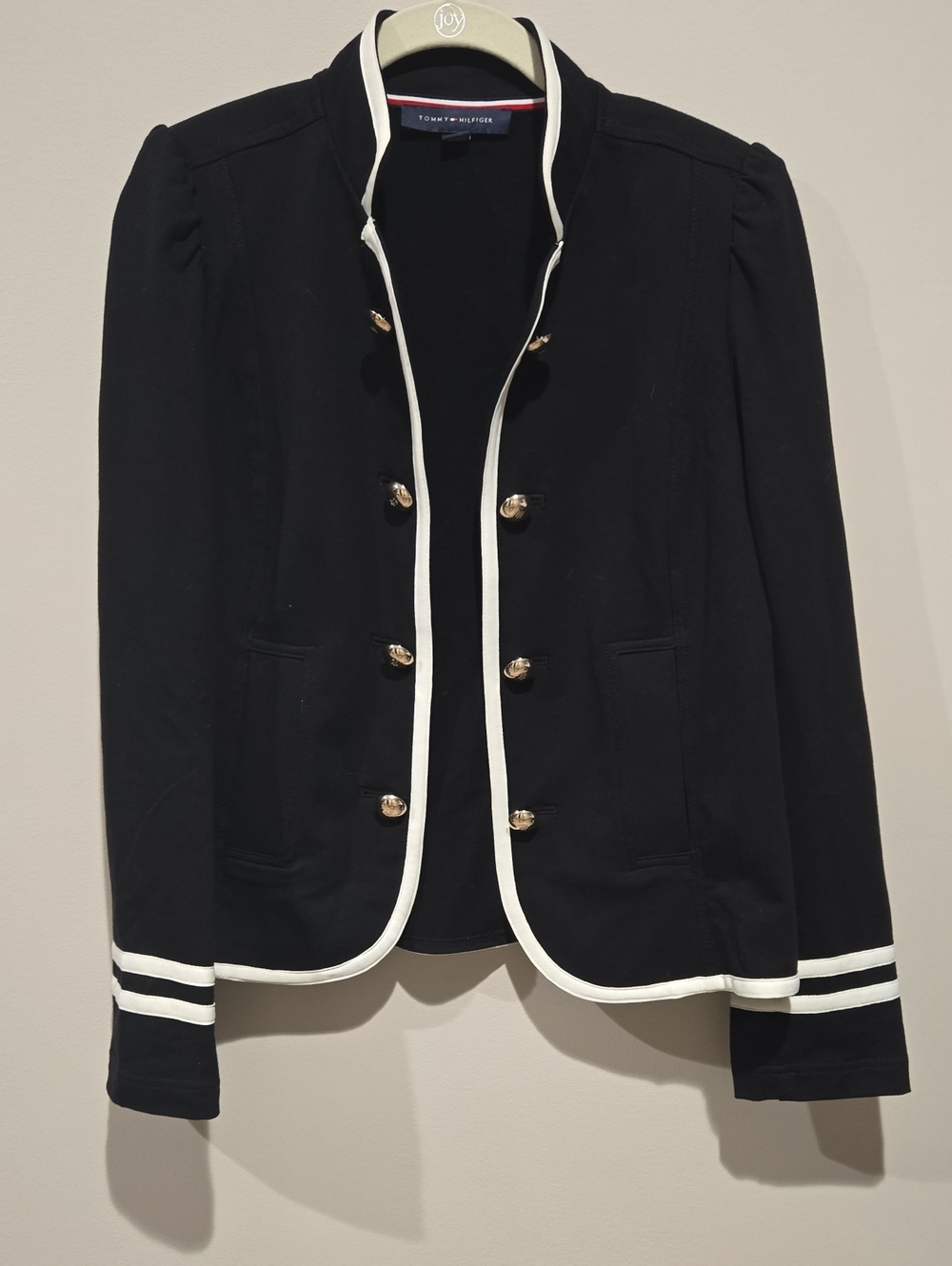 Stunning Tommy Hilfiger Black Blazer Jacket With Gold Button.  Office Size SM